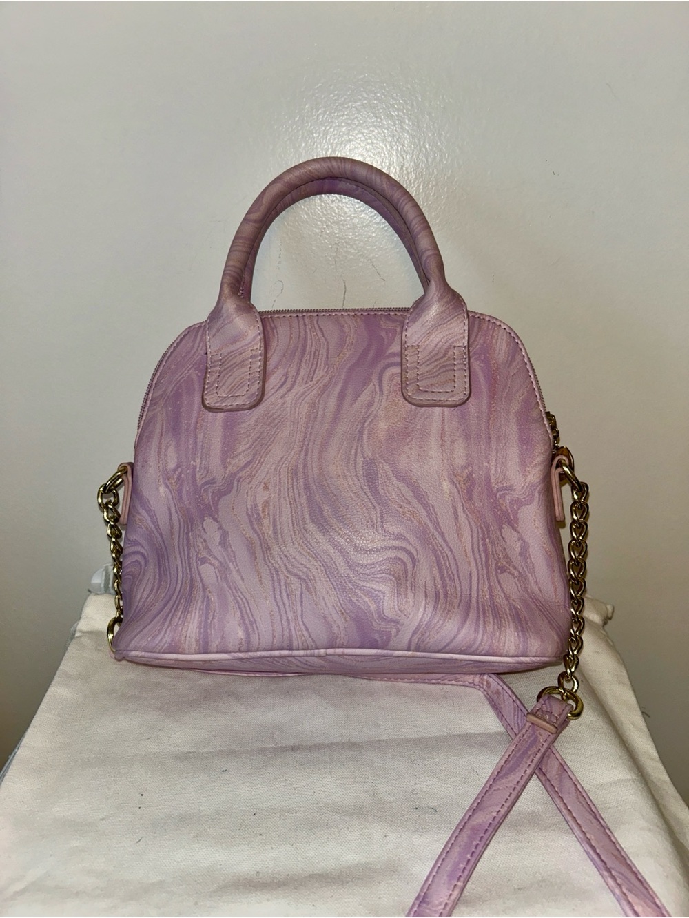 NWOT Betsey Johnson Luv Purple Gold Cat Purse Handbag Bag Designer Ani-mal - Picture 5 of 10